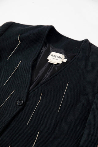 STERLING SILVER NEEDLE APLIQUE JACKET - Rastah