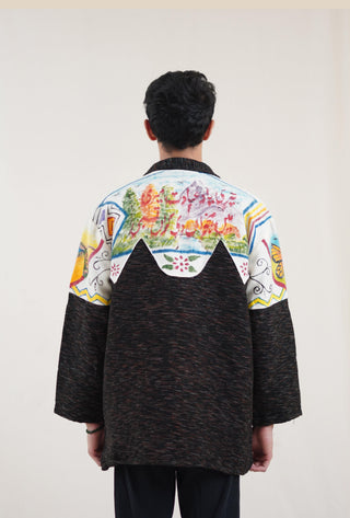 Dystopian Painted Dhaaba Jacket - Rastah