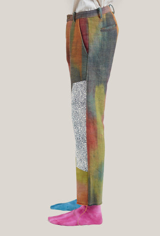 Yarn Dyed Patch Trousers - Rastah