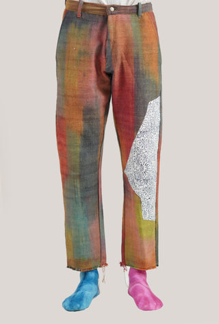 Yarn Dyed Patch Trousers - Rastah