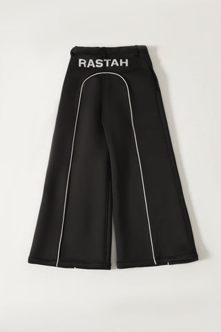Neoprene flared trousers