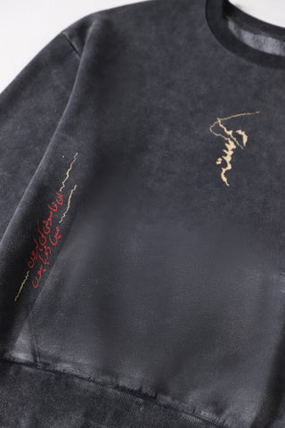 "Broken man" acid wash sweatshirt