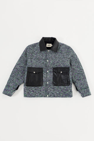 HANDWOVEN LEATHER ACCENT JACKET - Rastah