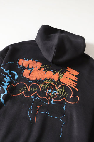Graffiti screen printed hoodie