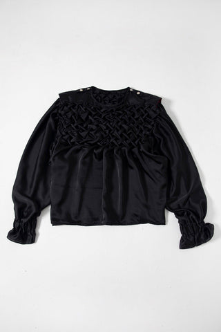 OVERSIZED SILK HAND SMOCKED TOP - Rastah