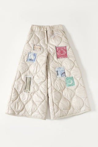 Quilted stamp trousers