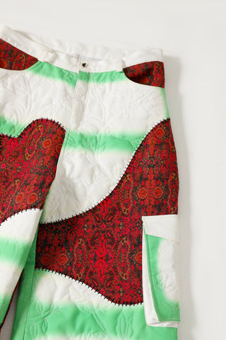 "Cloudy love" quilted trousers