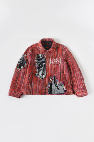 "Sadequain" jacquard embroidery jacket