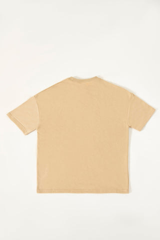 RICH BEIGE LOGO T-SHIRT - Rastah