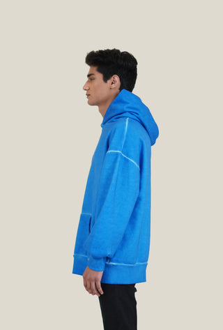 Blue Oil Wash Hoodie - Rastah