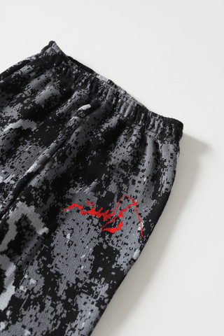 "Shadows" jacquard knit sweatpants