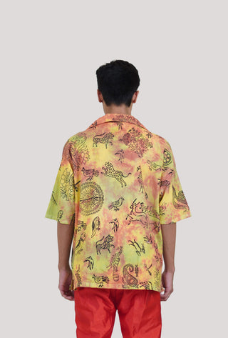 Block Print Tye Dye Polo - Rastah