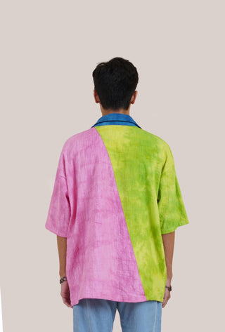 Panel Distorted Dye Shirt - Rastah