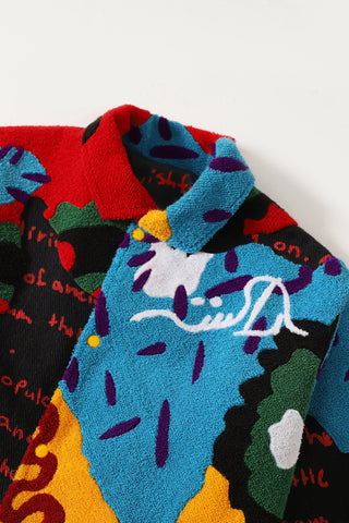 "Mindfulness" embroidered coach jacket
