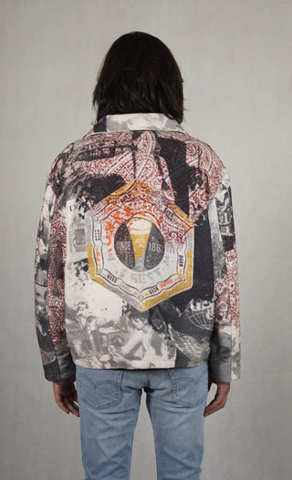 Printed "Notoriety" Twill Jacket - Rastah