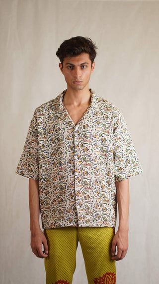 Floral Hand Block Print Shirt - Rastah