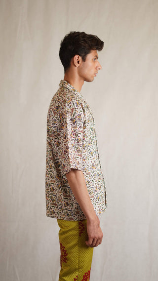 Floral Hand Block Print Shirt - Rastah