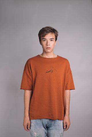 Heavy Weight Rust Orange Pop-Art T-shirt - Rastah