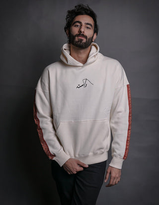 Hand Crafted Unisex Vanilla Creme Mughal Horseback Hoodie - Rastah