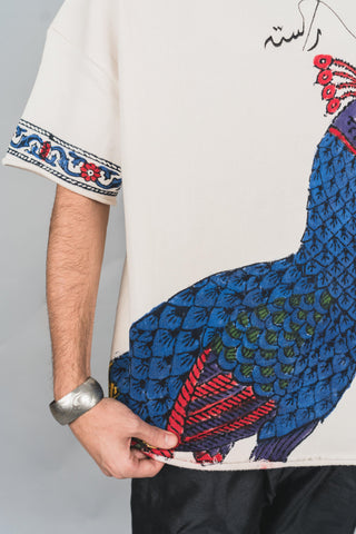 Blockprint Peacock T-Shirt - Rastah