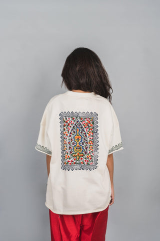 Blockprint Fiery Rose T-Shirt - Rastah