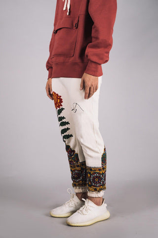 ‘Kalamkaar’ Block-Print Sweatpants - Rastah