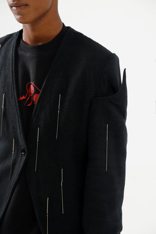 STERLING SILVER NEEDLE APLIQUE JACKET - Rastah