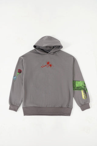 "SAJAN RUS GAYE" SMOKE GREY HOODIE - Rastah