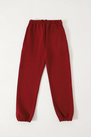 MAROON LOGO TROUSERS - Rastah