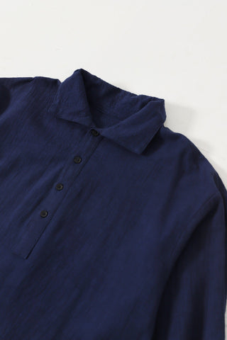 HANDWOVEN NAVY BLUE KAMEEZ (LONG SHIRT) - Rastah