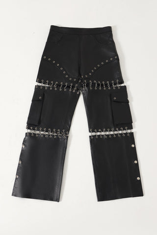 CHAIN LEATHER PANTS - Rastah