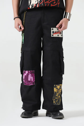 Patchwork cargo pants
