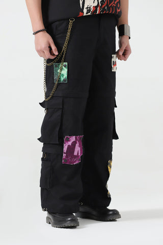 Patchwork cargo pants