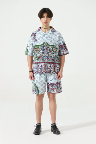 "Kahani" hand block printed polo shirt