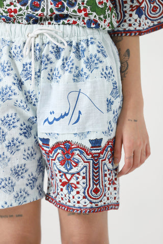 "Kahani" hand block printed shorts