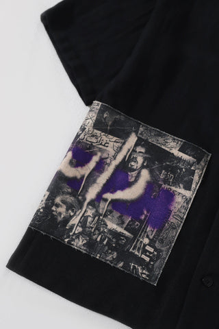 "In your heart" patchwork button-down