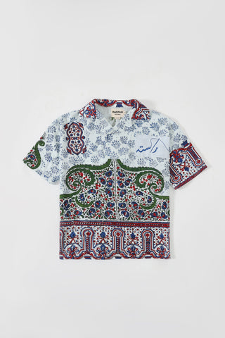 "Kahani" hand block printed polo shirt