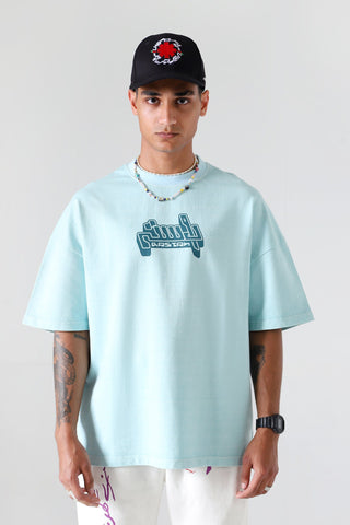 "Ocean love" garment dyed logo T-shirt