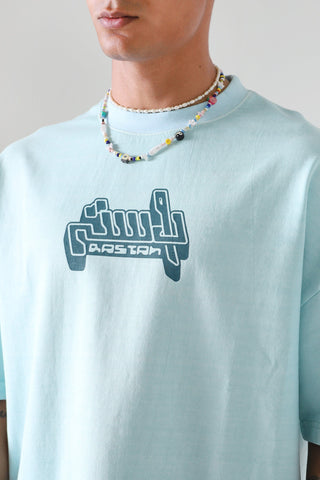 "Ocean love" garment dyed logo T-shirt