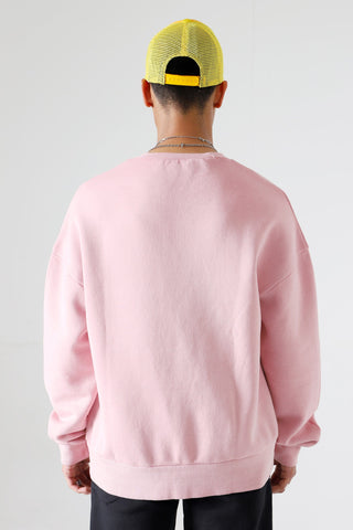 Bubblegum garment dyed logo sweatshirt