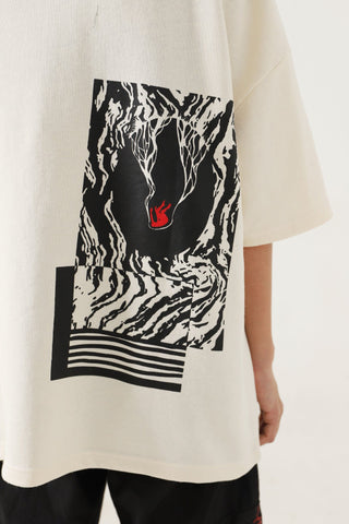 EYE OF THE STORM - BEIGE T-SHIRT - Rastah