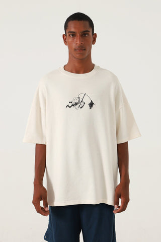 EYE OF THE STORM - BEIGE T-SHIRT - Rastah