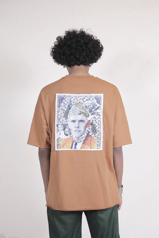 ORANGE JINNAH COLLAGE T-SHIRT - Rastah