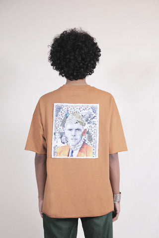ORANGE JINNAH COLLAGE T-SHIRT - Rastah