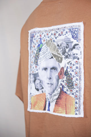 ORANGE JINNAH COLLAGE T-SHIRT - Rastah