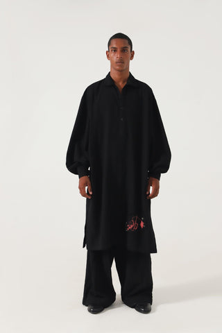BLACK HANDWOVEN SHALWAR - Rastah