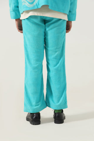 SKY BLUE HANDWOVEN PANTS - Rastah