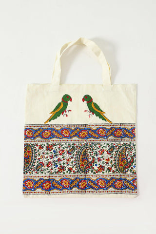 "FATEFULLY INTERTWINED" HAND BLOCKPRINTED TOTE BAG - Rastah