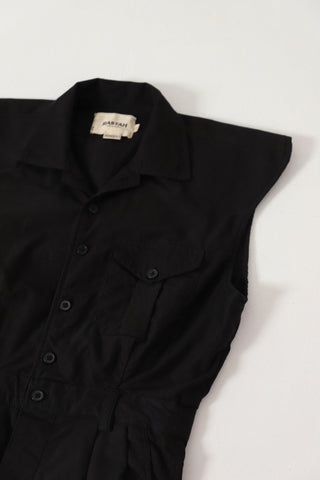 BLACK HANDWOVEN JUMPSUIT - Rastah