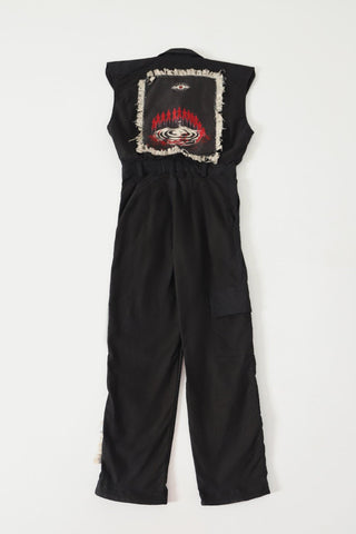 BLACK HANDWOVEN JUMPSUIT - Rastah